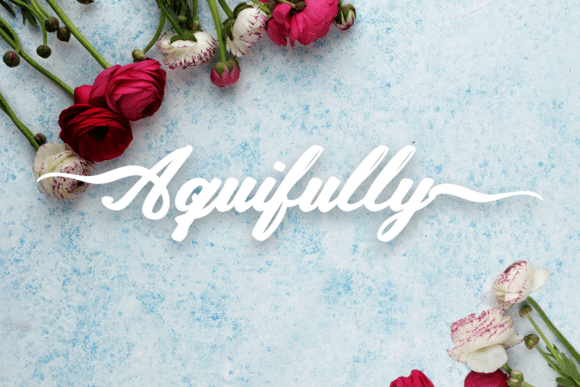 Aquifully: An Elegant Script Font for Editorial Designs