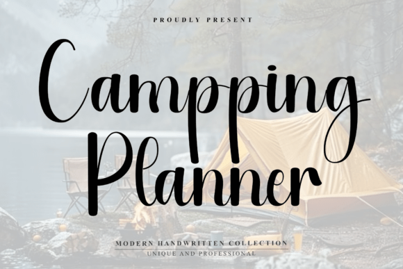 Campping Planner: A Sophisticated Script Font for Crafting Autumn-Inspired Brand Identities