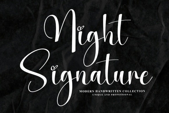 Night Signature: The Elegant Script Font for Crafting Beautiful Products