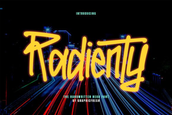 Radienty: A Handwritten Font That Lights Up Your Brand
